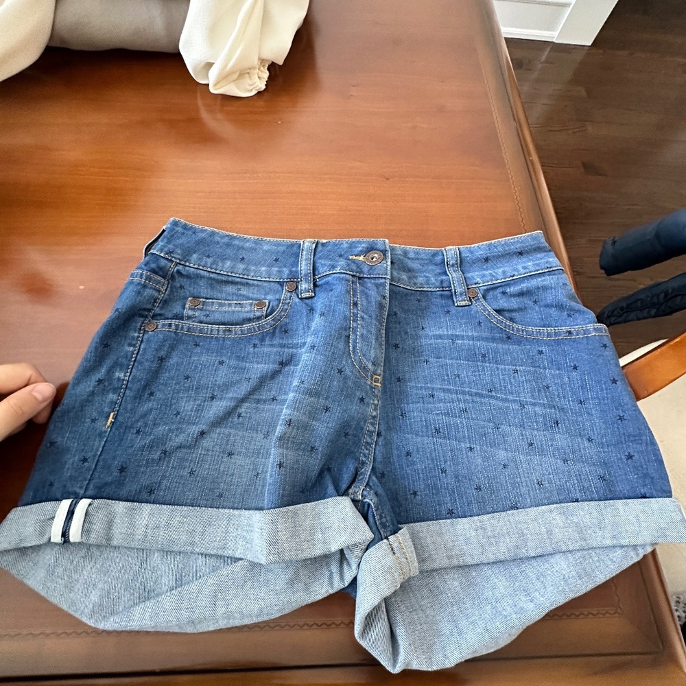 Jonnie B Denim Shorts with black little stars
